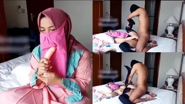 Keponakan Cantik Berhijab Pasrah Digoyang Paman