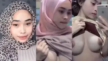 Ukhti Hijab Pink Pamer Tubuh Mulus Di Kamar